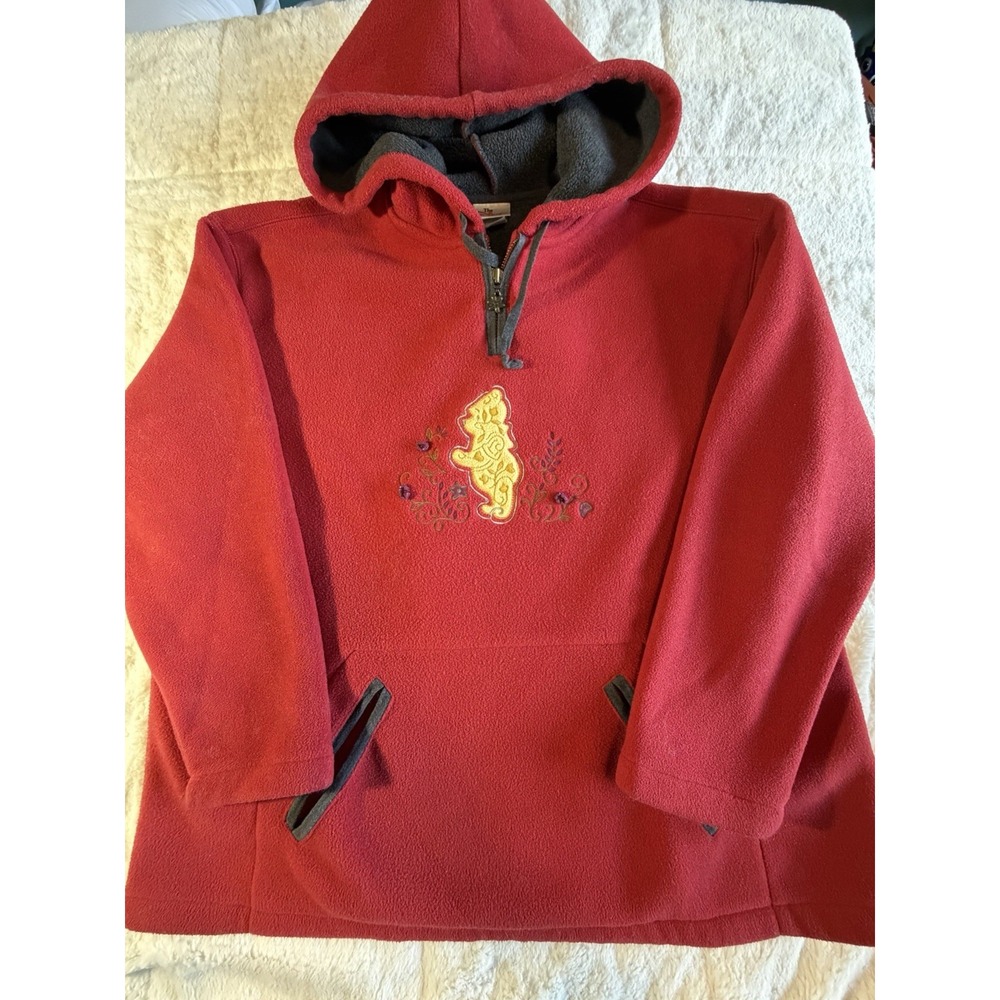 Disney Store Embroidered Winnie the Pooh Hooded Sweatshirt Large